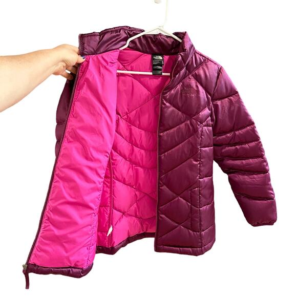 North Face Down Quilted Puffer Jacket Purple Size Girls XL 18 Women's Medium - Picture 3 of 12